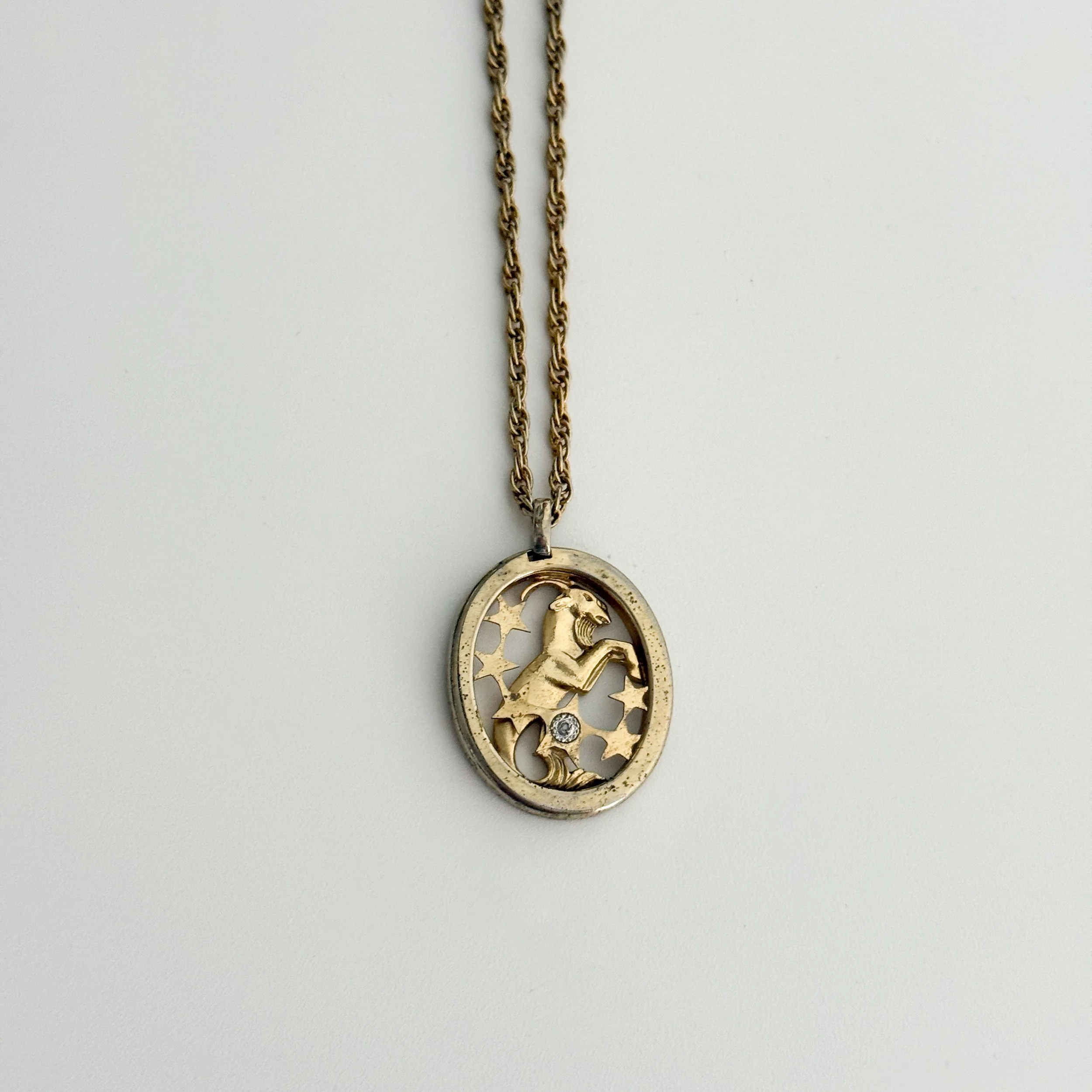 Pierre Cardin Libra Zodiac Pendant Necklace with Genuine Diamond